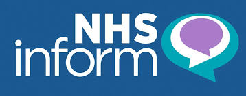 NHS Inform logo with BSL Act 2015 Scotland text and icon.